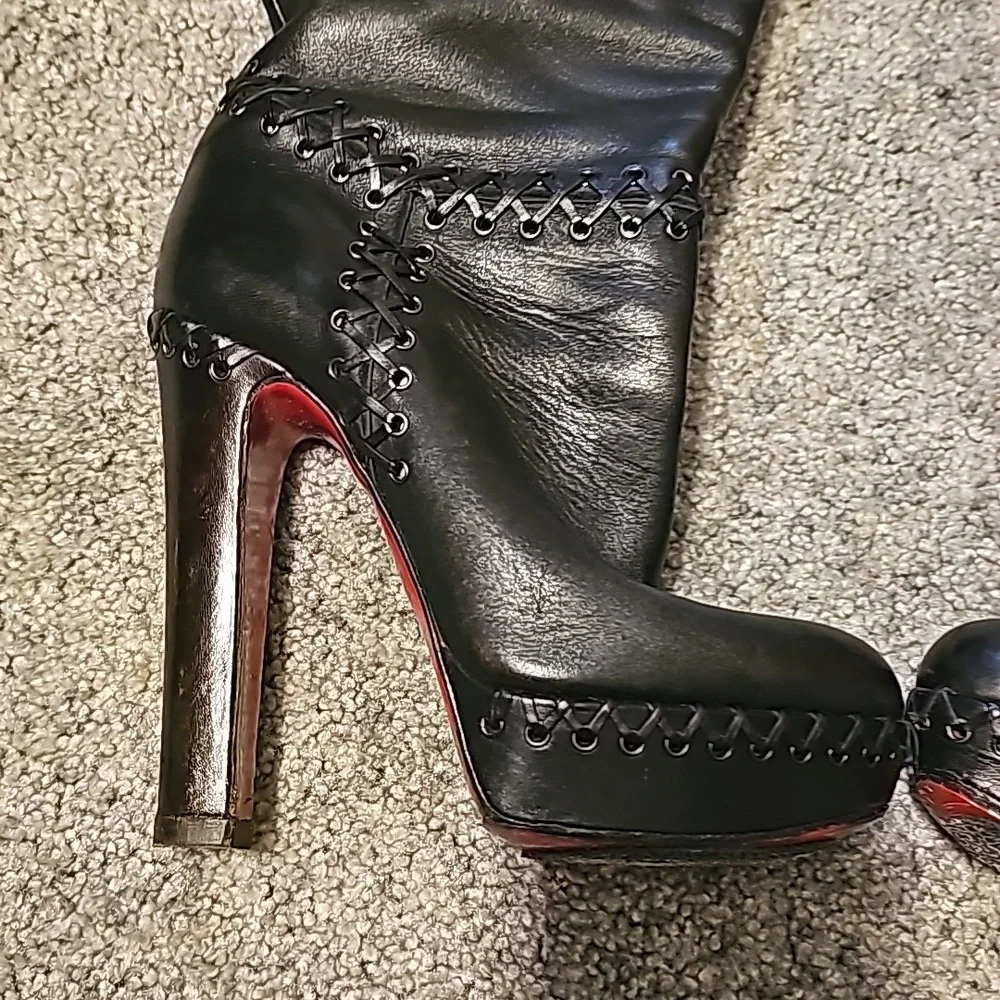 Christian louboutin black thigh high boots - Picture 4 of 16